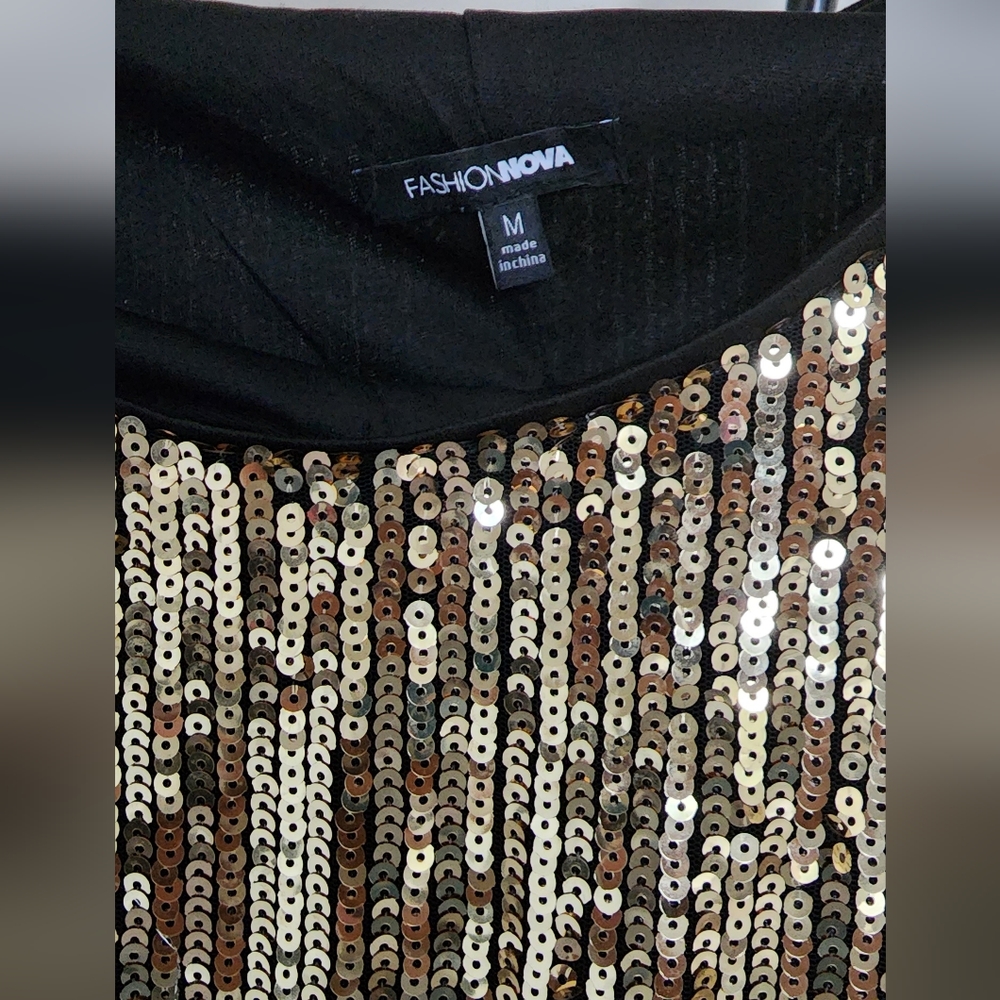 FashionNova gold sequin dress - Picture 4 of 14